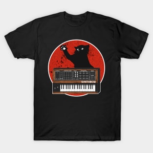 Analog Synthesizer Cat Retro Japan Synths Gift T-Shirt